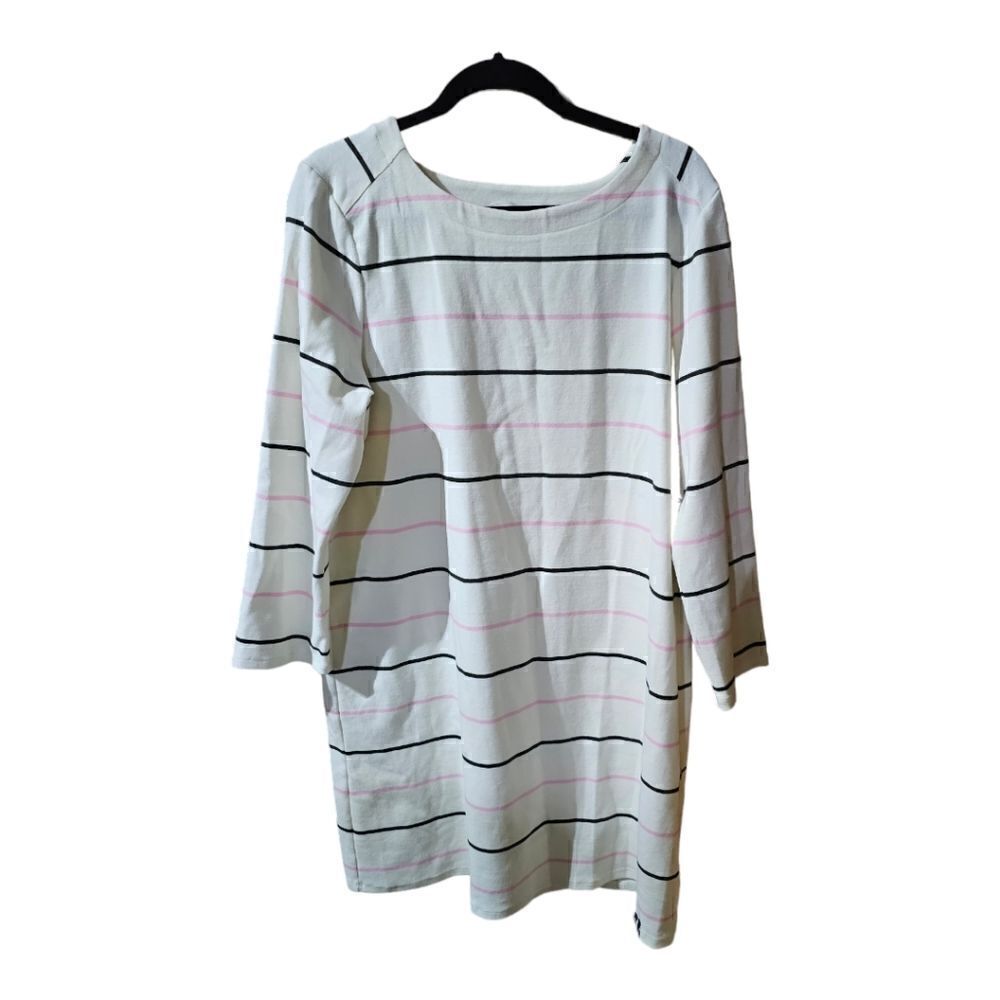 COURT & ROWE Striped Crew Neck Dress - Size XL